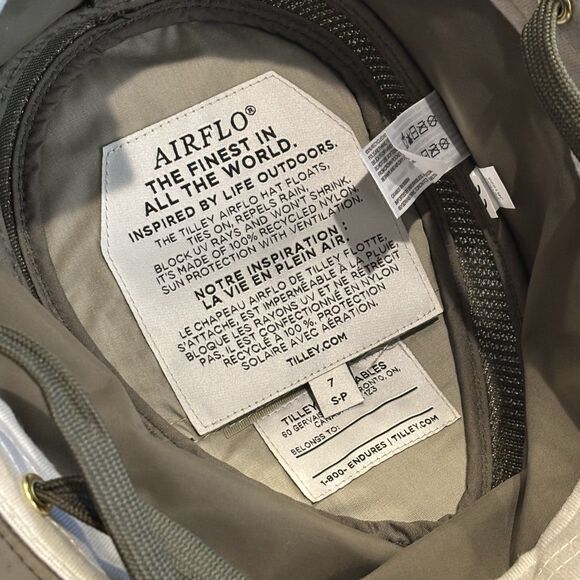 Tilley Airflo Hat Small Size 7 Olive Green NWT UPF 50 Travel Outdoor Active - Picture 5 of 5